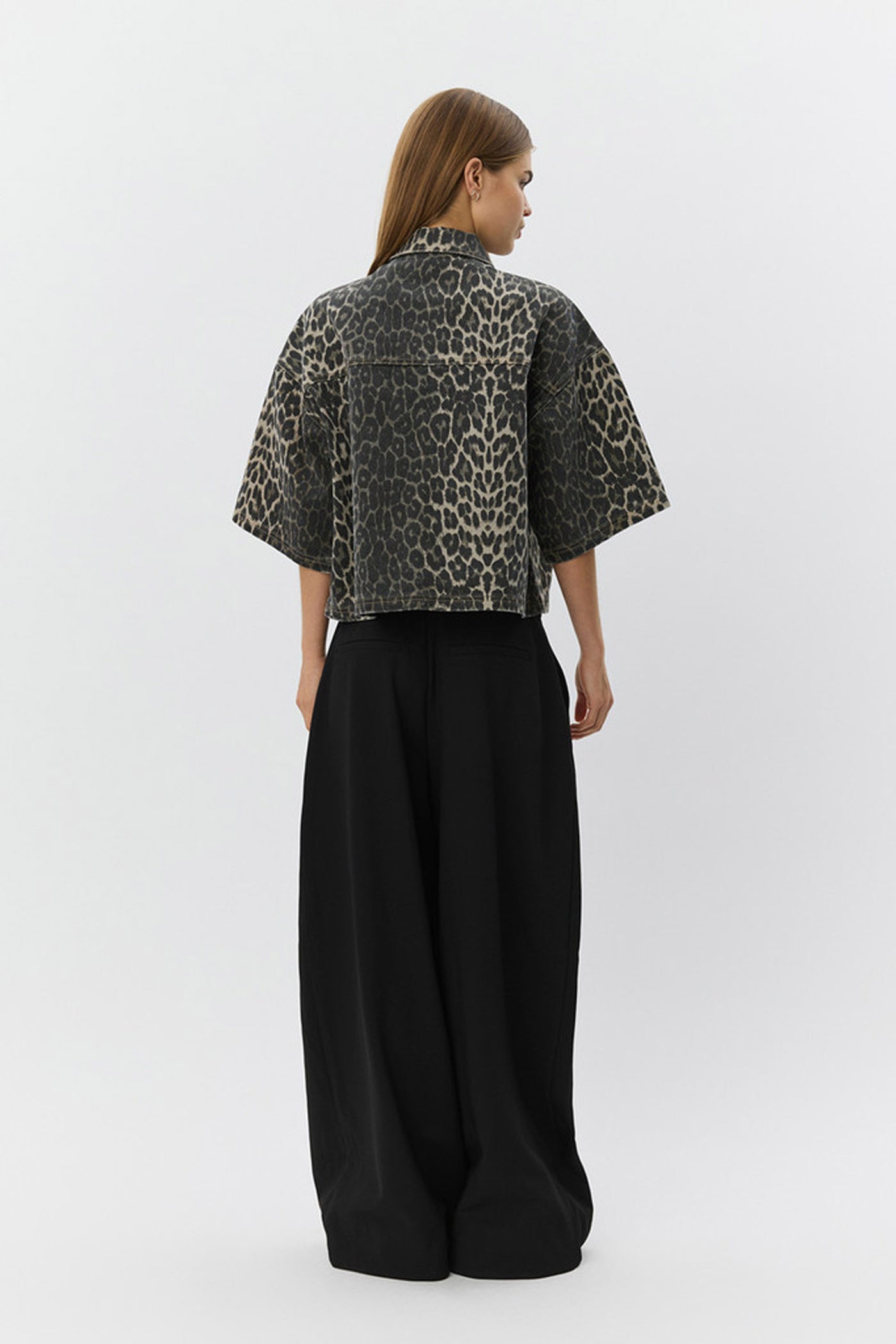 ALINESW DENIM SHIRT 9086 Light brown leopard - S261510