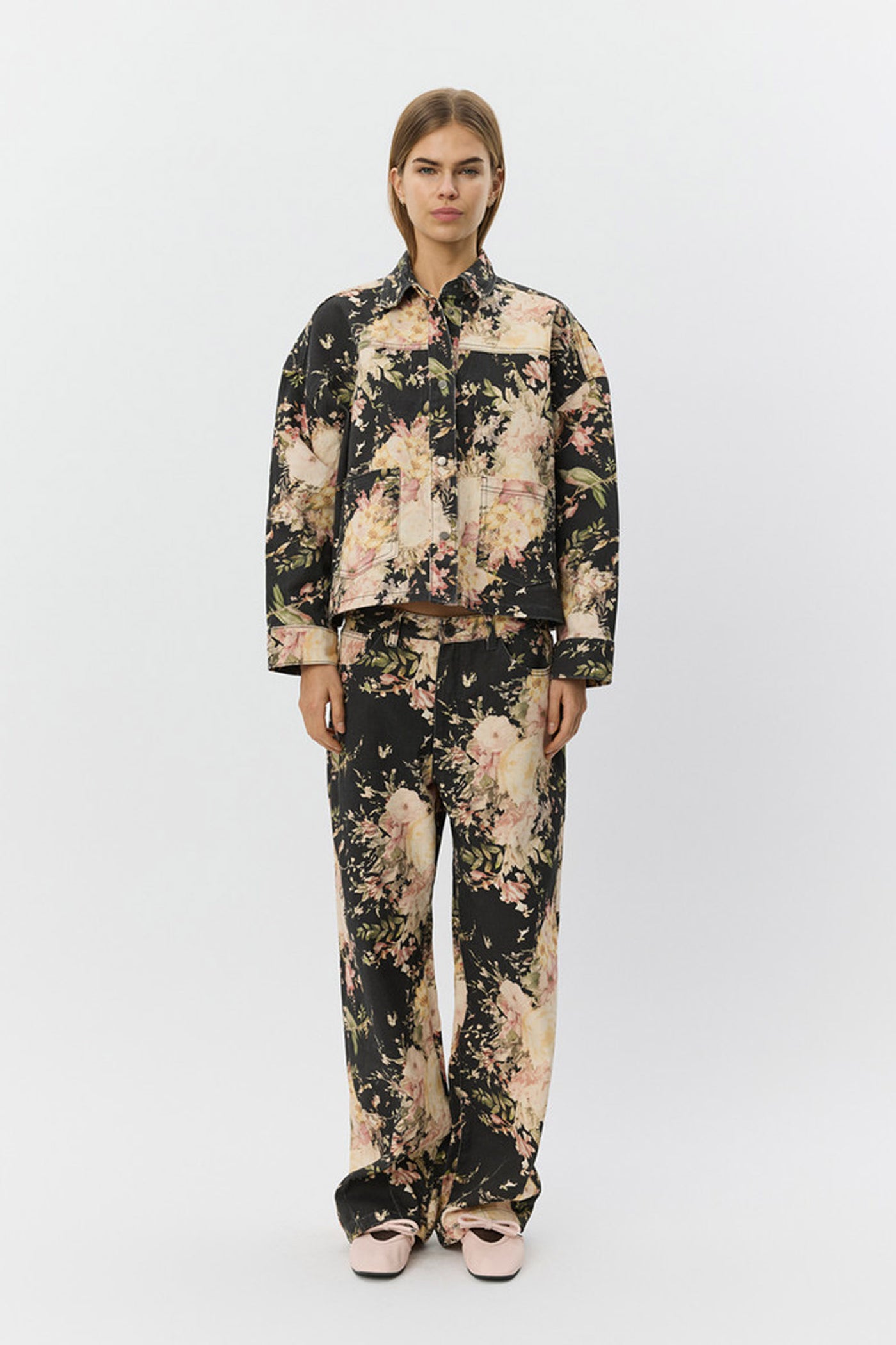 AMAYASW BOXY DENIM JACKET 9069 Flower mix - S261125