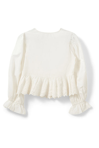 ARIASW BRODERIE ANGLAISE SHIRT 0103 Off white - S261185 Thumbnail