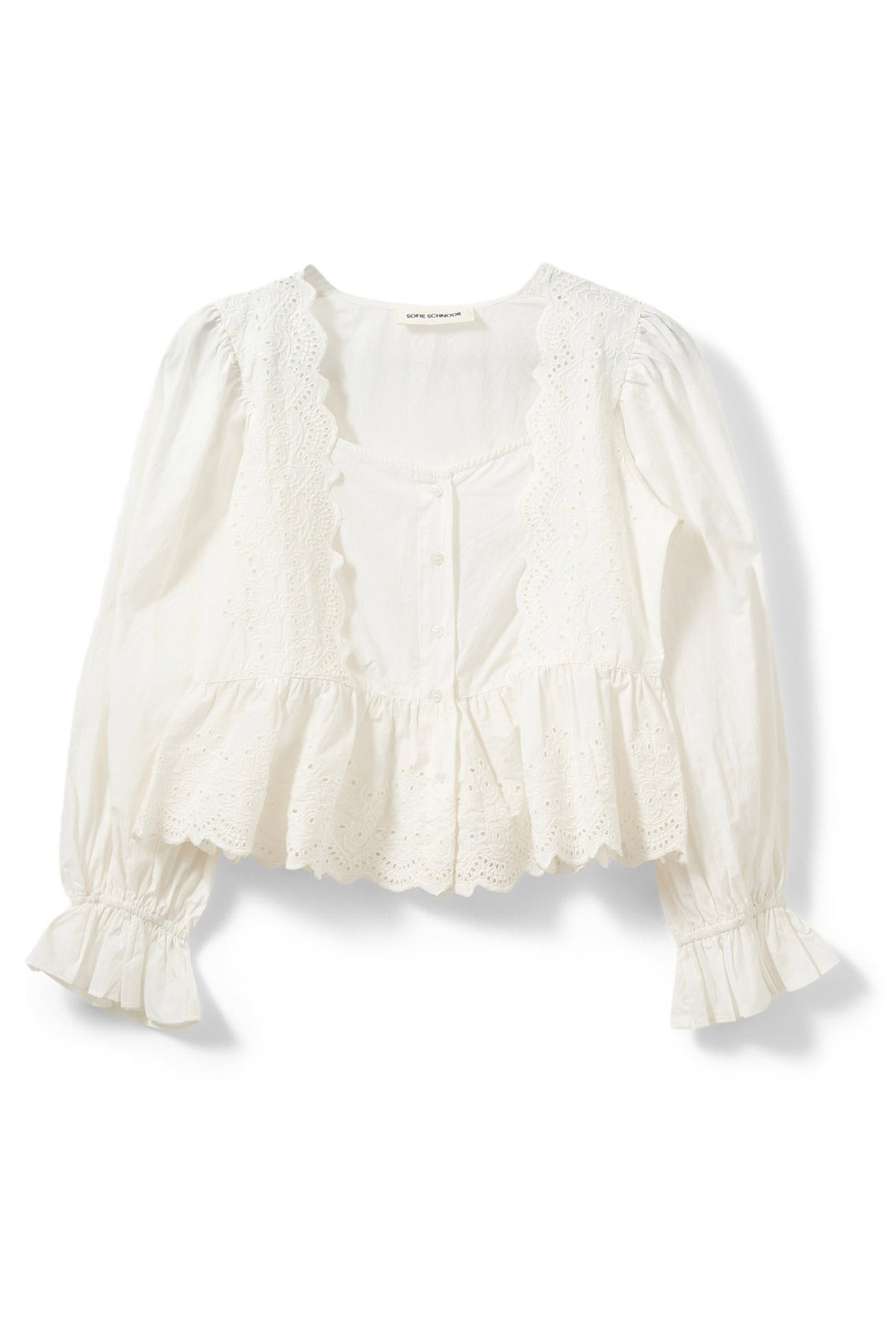 ARIASW BRODERIE ANGLAISE SHIRT 0103 Off white - S261185