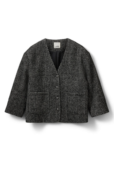 AURELIESW JACKET 0142 Off White - Black - S254175 Thumbnail