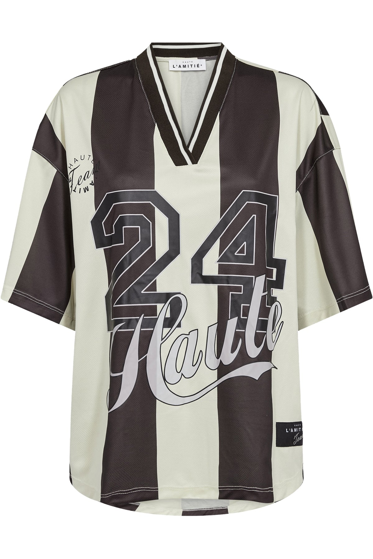 24 SS Stripe Liga Tee Mocca Stripe - HL10533