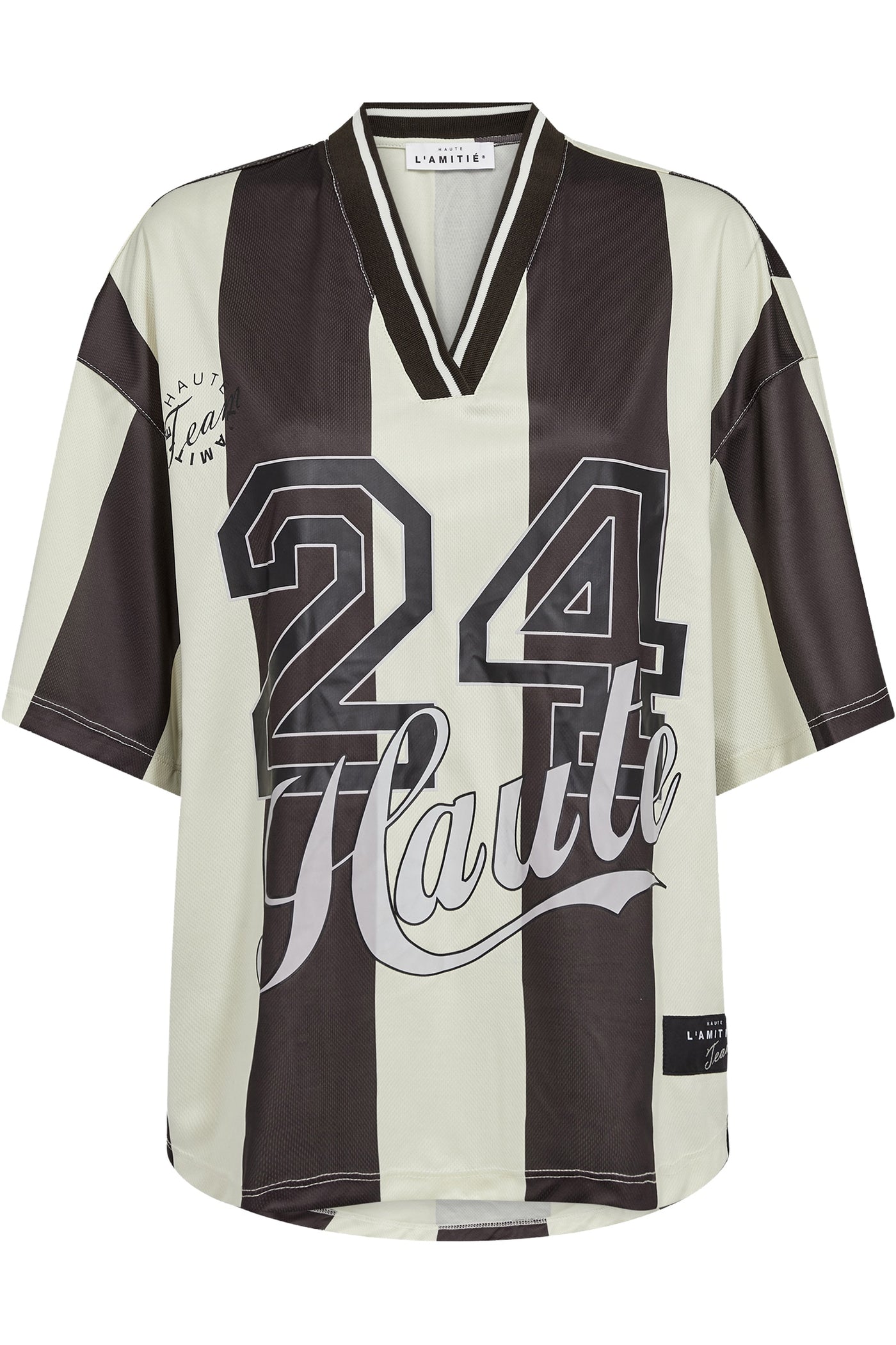 24 SS Stripe Liga Tee Mocca Stripe - HL10533