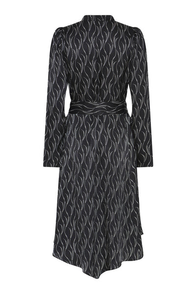 AcaraBBLiriana dress Wavy print Black - BBW5026 Thumbnail