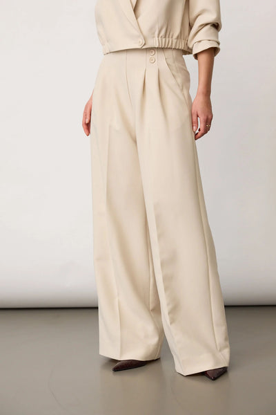 AcileCC Pleat Pant LL 199-Bone - 41217 Thumbnail