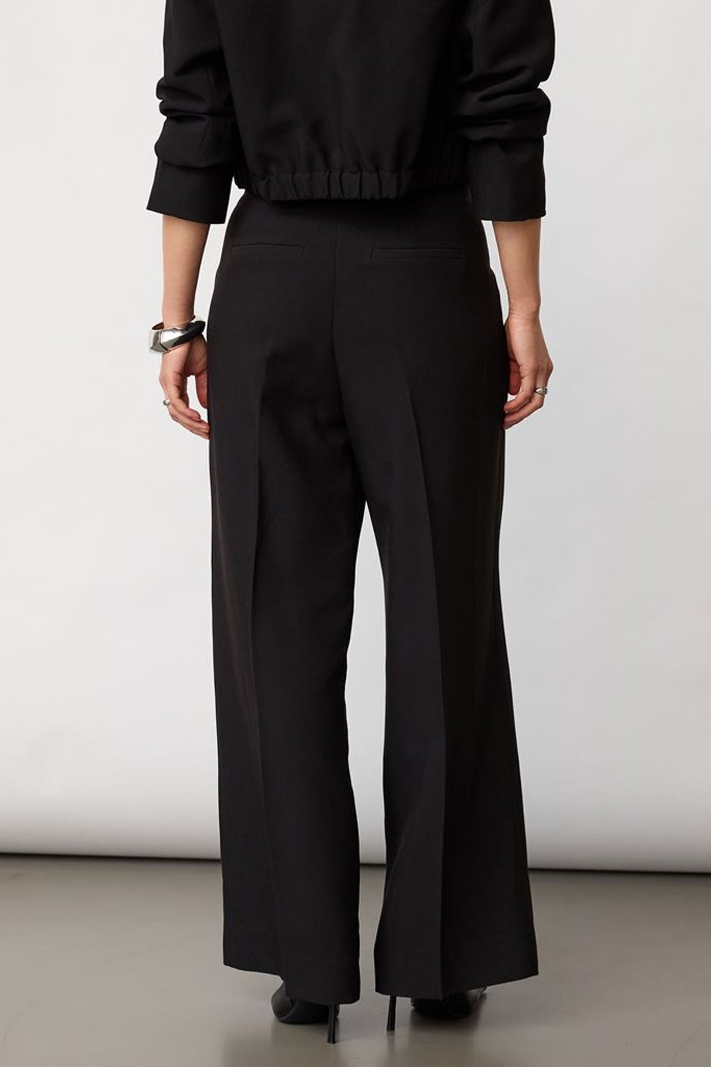 AcileCC Pleat Pant LL 96-Black - 41217