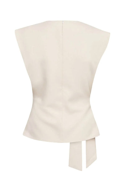 AcileCC Pleat Top 199-Bone - 45197 Thumbnail