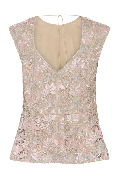 AdonidaBBOriia blouse Rose Gold flower - BBW4862 Thumbnail