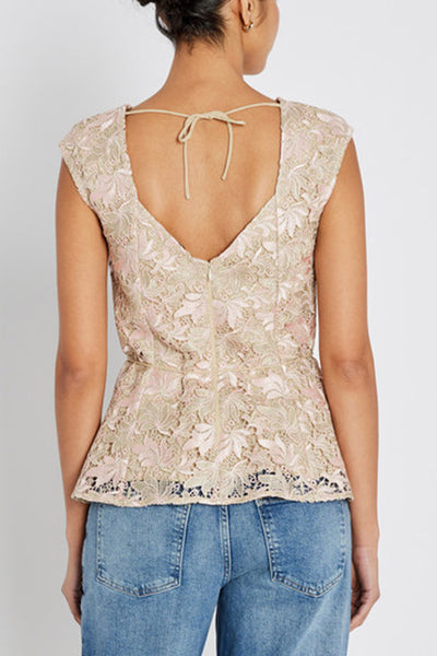 AdonidaBBOriia blouse Rose Gold flower - BBW4862 Thumbnail
