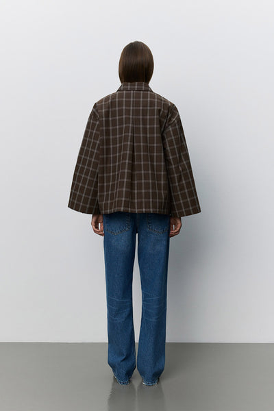 Agathasw Check Jacket Brown check - SNOS767 Thumbnail