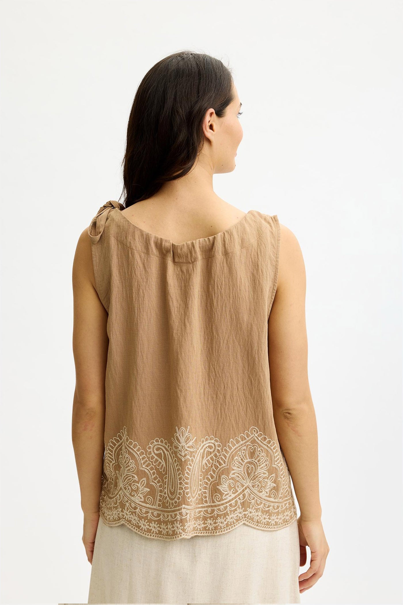 Agnes top Dark Sand - 17099