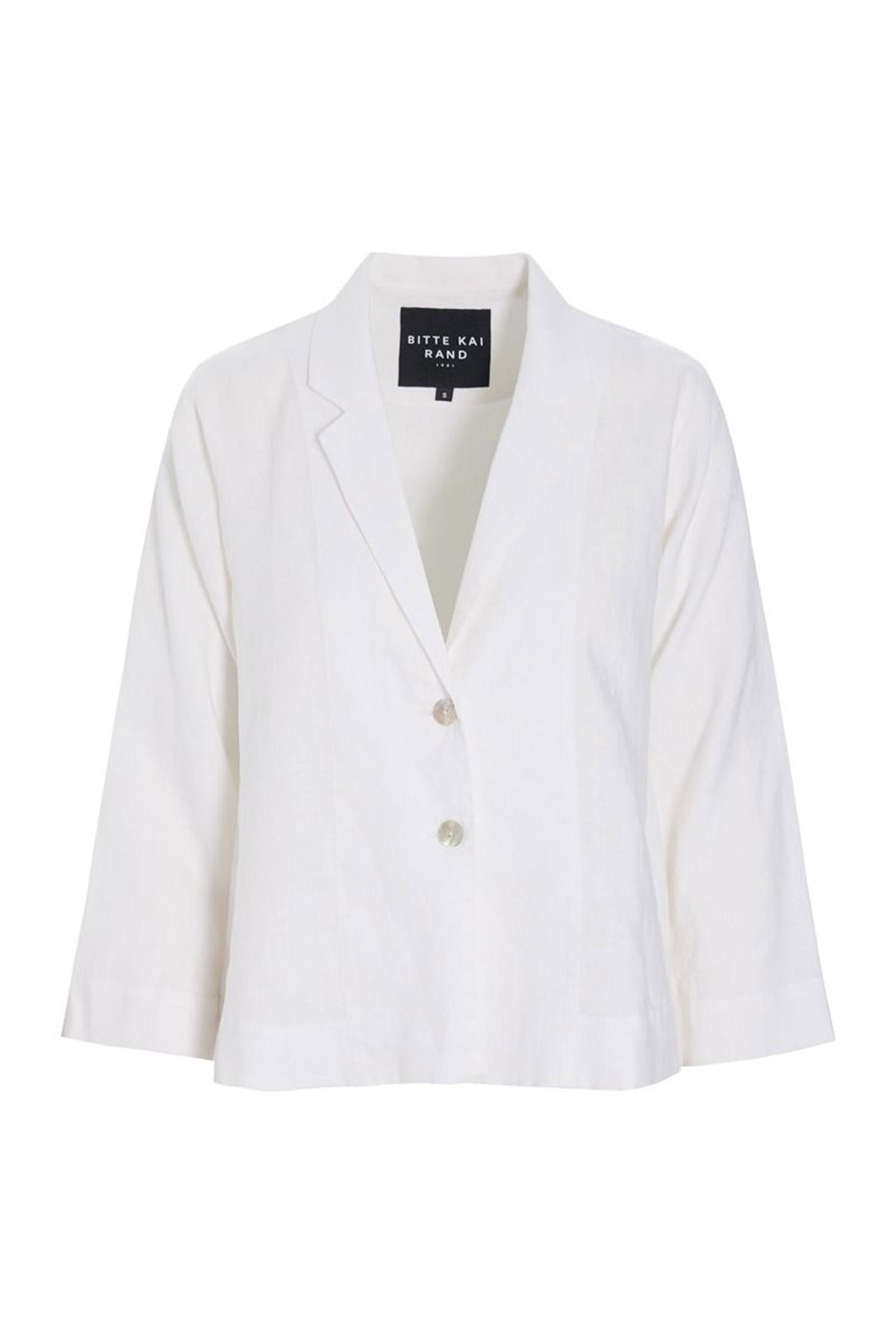 Airy linen a-formet jakke White - 263-2136-5768