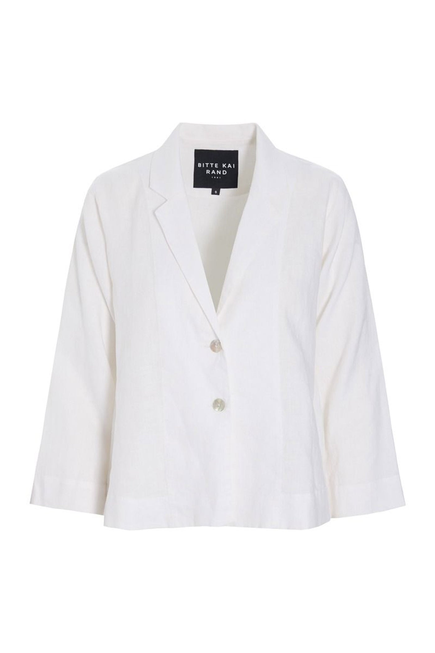 Airy linen a-formet jakke White - 263-2136-5768