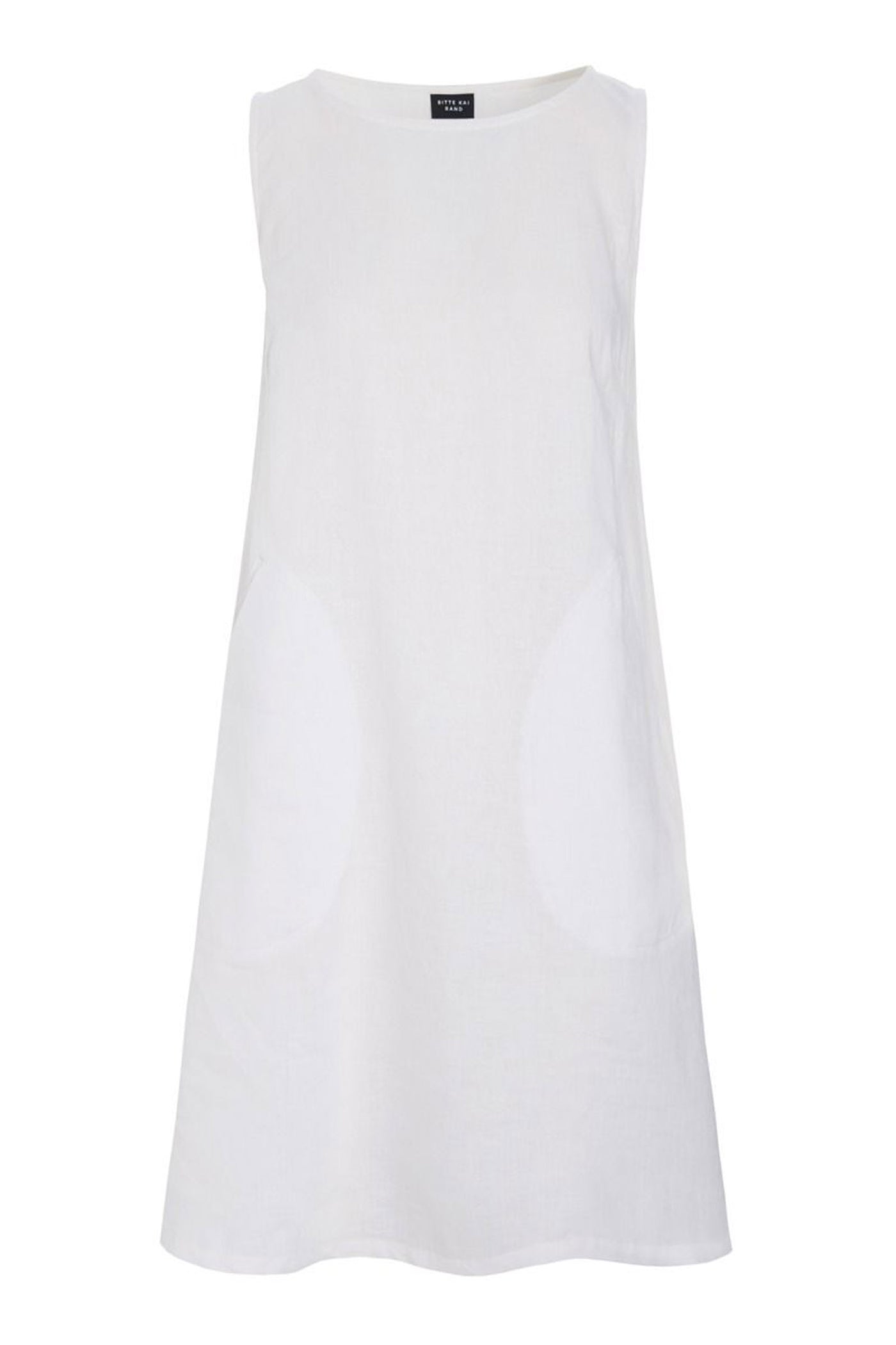 Airy linen kort kjole White - 263-2136-5783