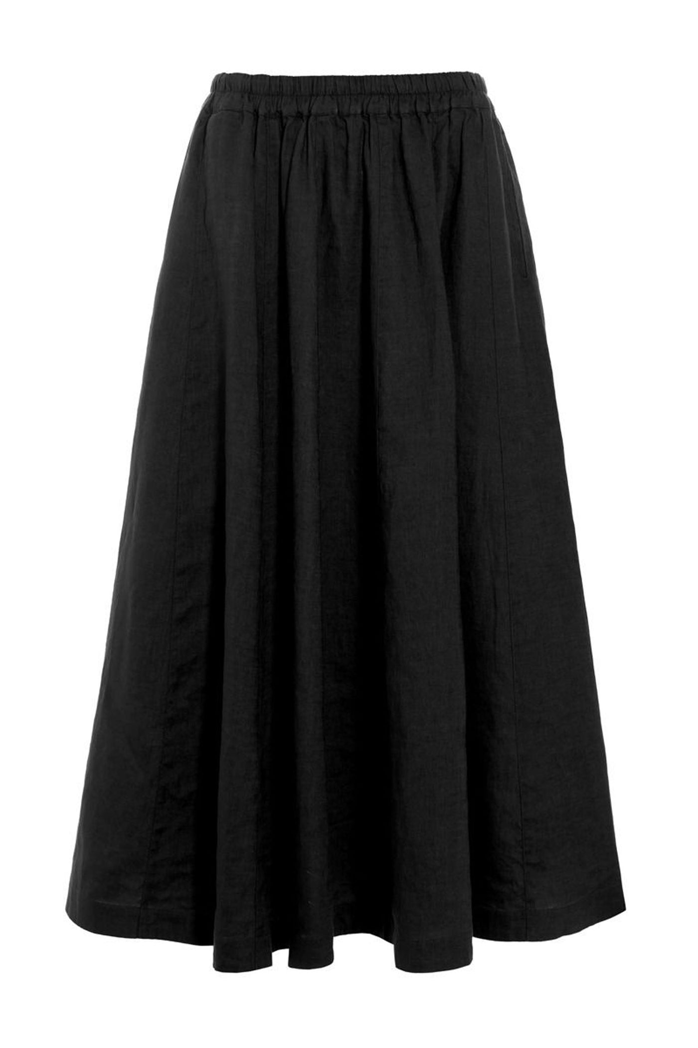 Airy linen nederdel Black - 263-2136-5766