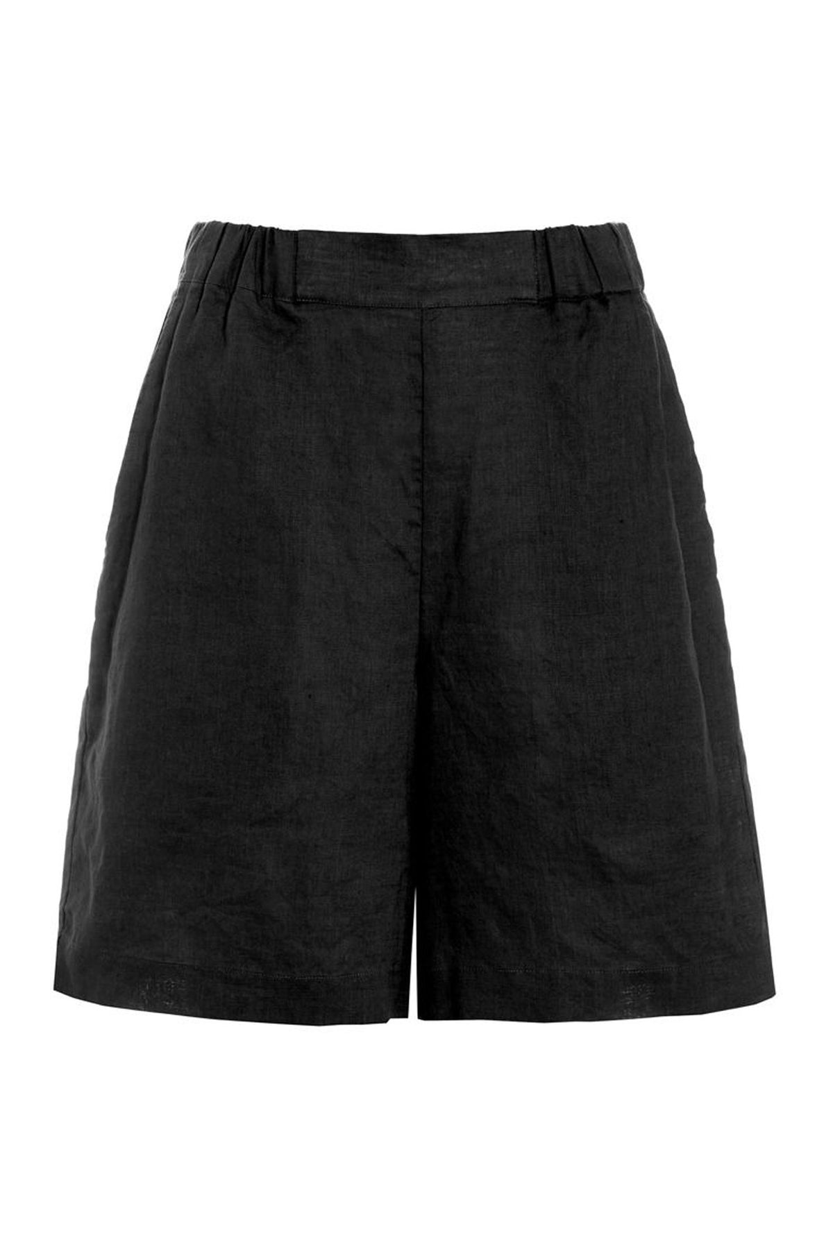 Airy linen shorts Black - 263-2136-5767
