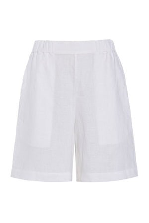 Airy linen shorts White - 263-2136-5767
