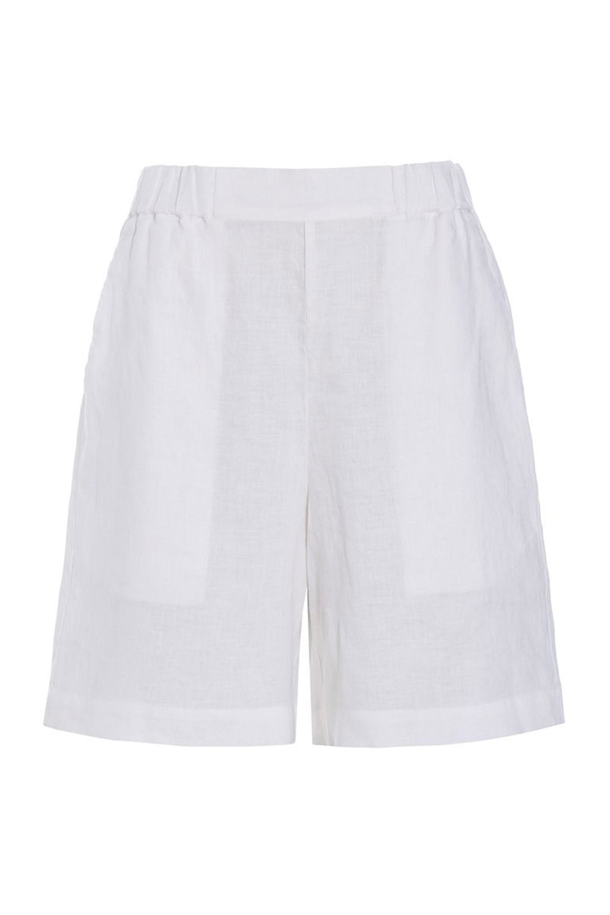 Airy linen shorts White - 263-2136-5767