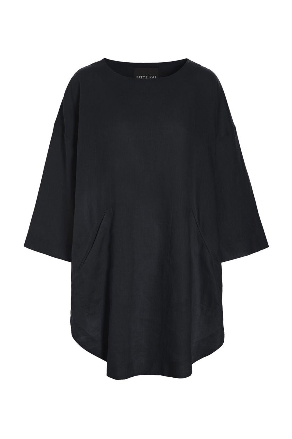 Airy linen tunika Black - 263-2136-5762