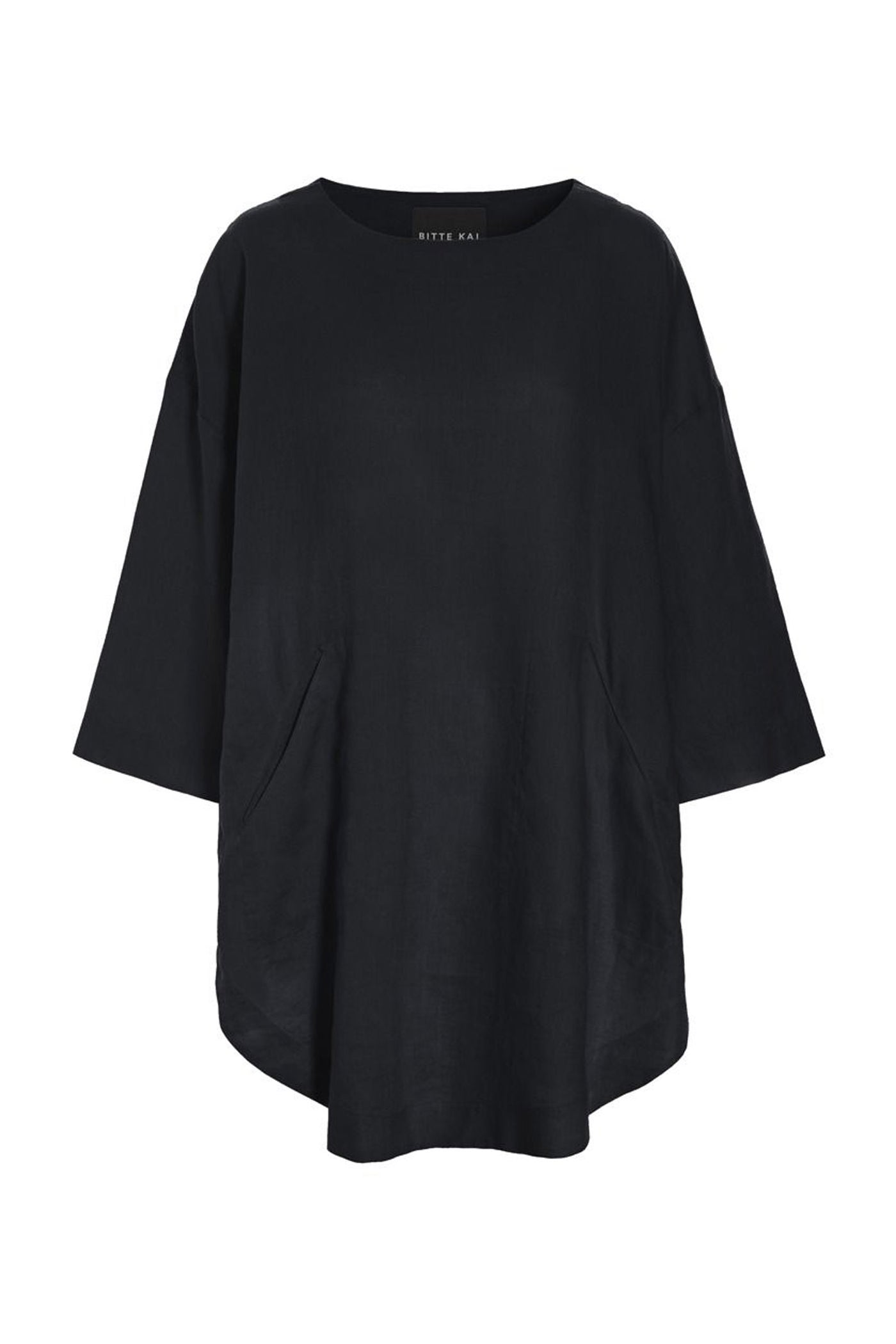 Airy linen tunika Black - 263-2136-5762