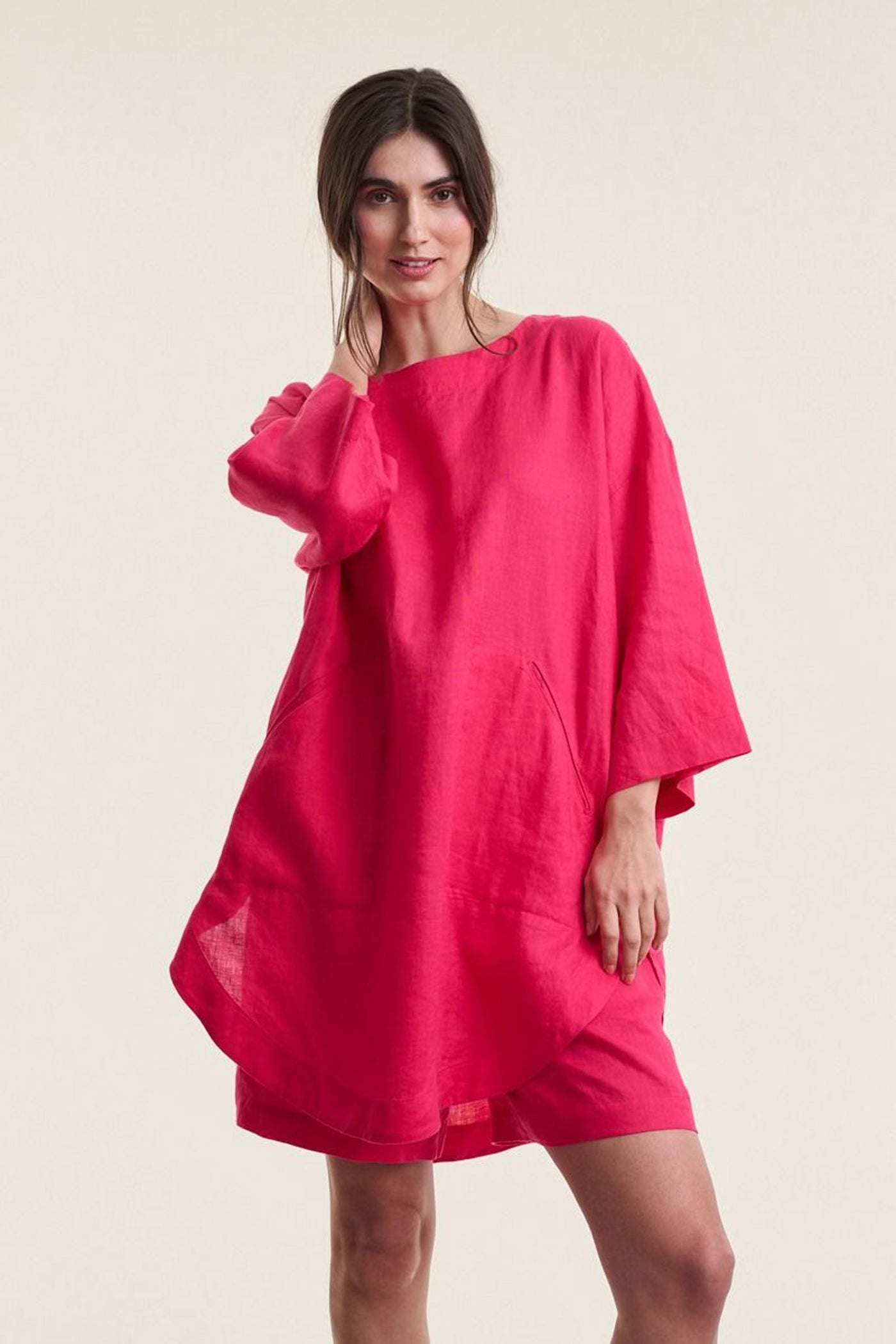 Airy linen tunika RHODODENDRON - 263-2136-5762