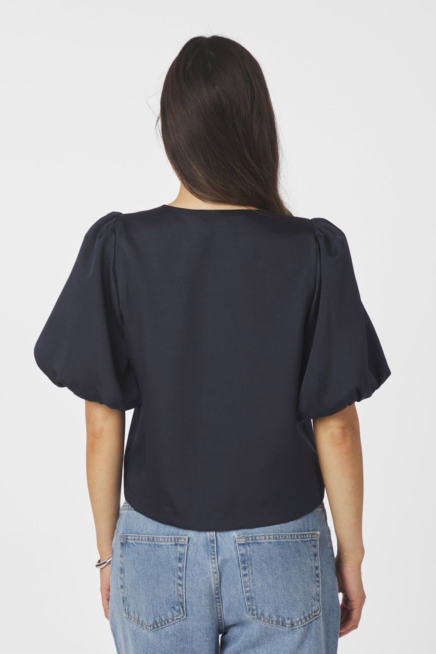Aisa Dull Satin Navy - 164658