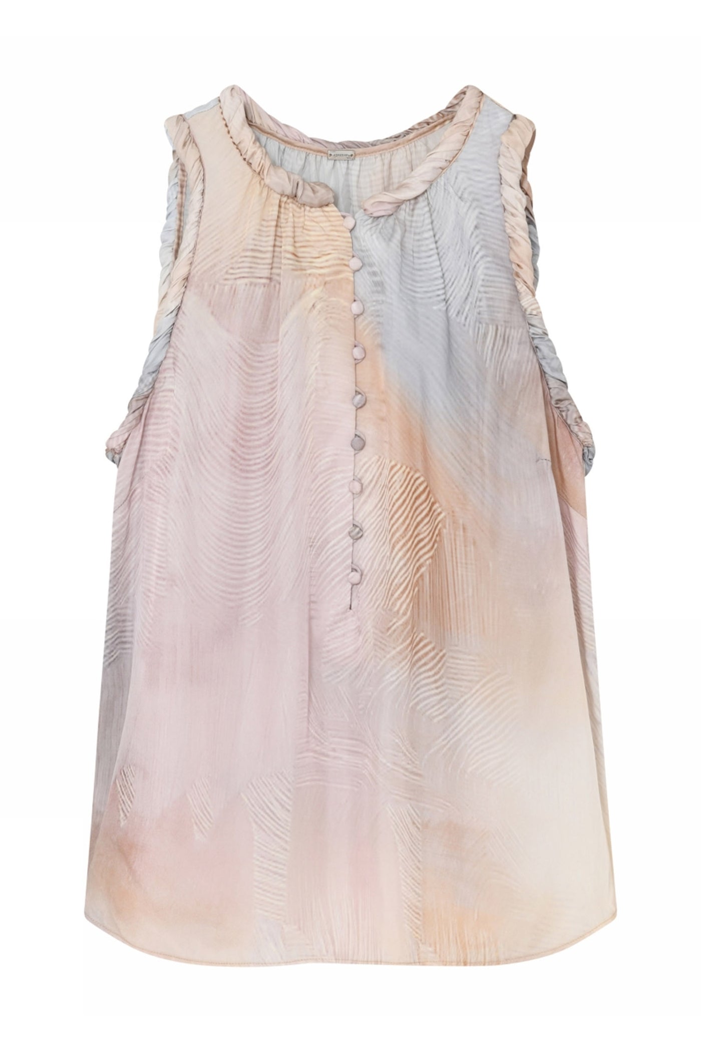 Aisa, top 82037-Beige/Blue - 61607/7355