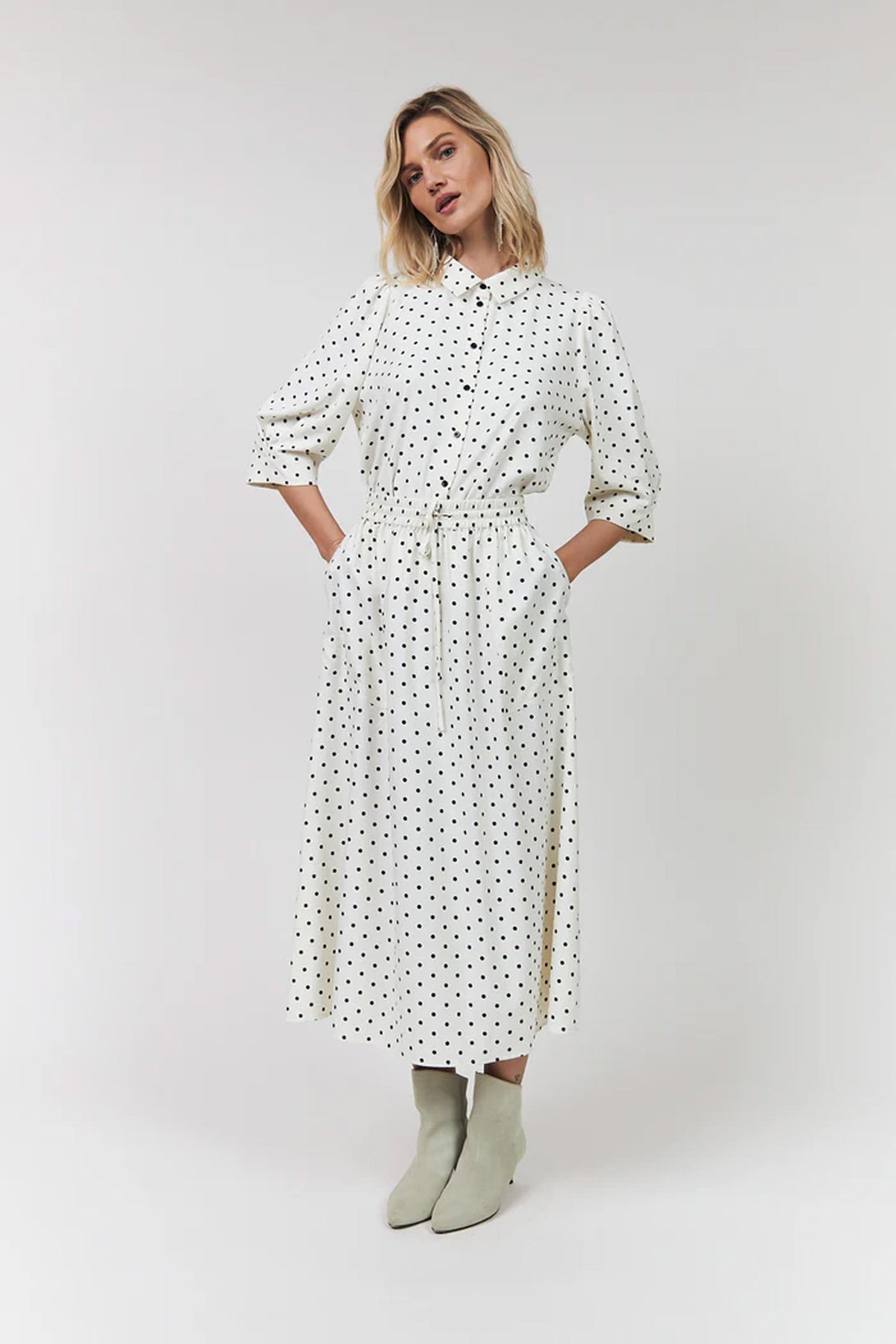 AkaneLL Midi Skirt 76 Dot Print - 26130-2053