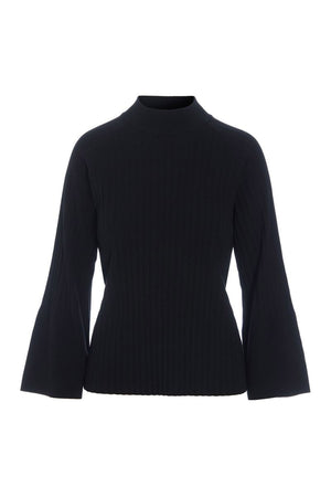 Akiko højhalset bluse Black - 266-1086-5890