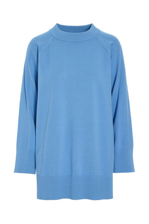 Akiko raglan bluse Lake Blue - 266-1086-5891