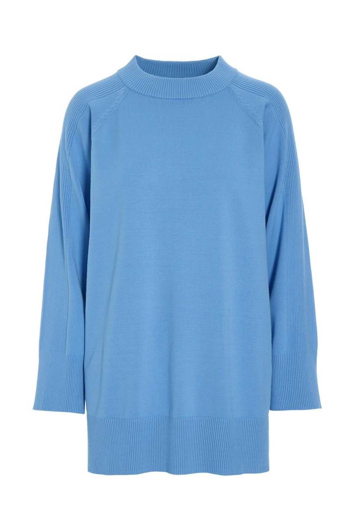 Akiko raglan bluse Lake Blue - 266-1086-5891