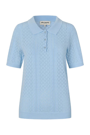 AlaiaLL Polo Knit S/S 22 Light Blue - 26265-5007