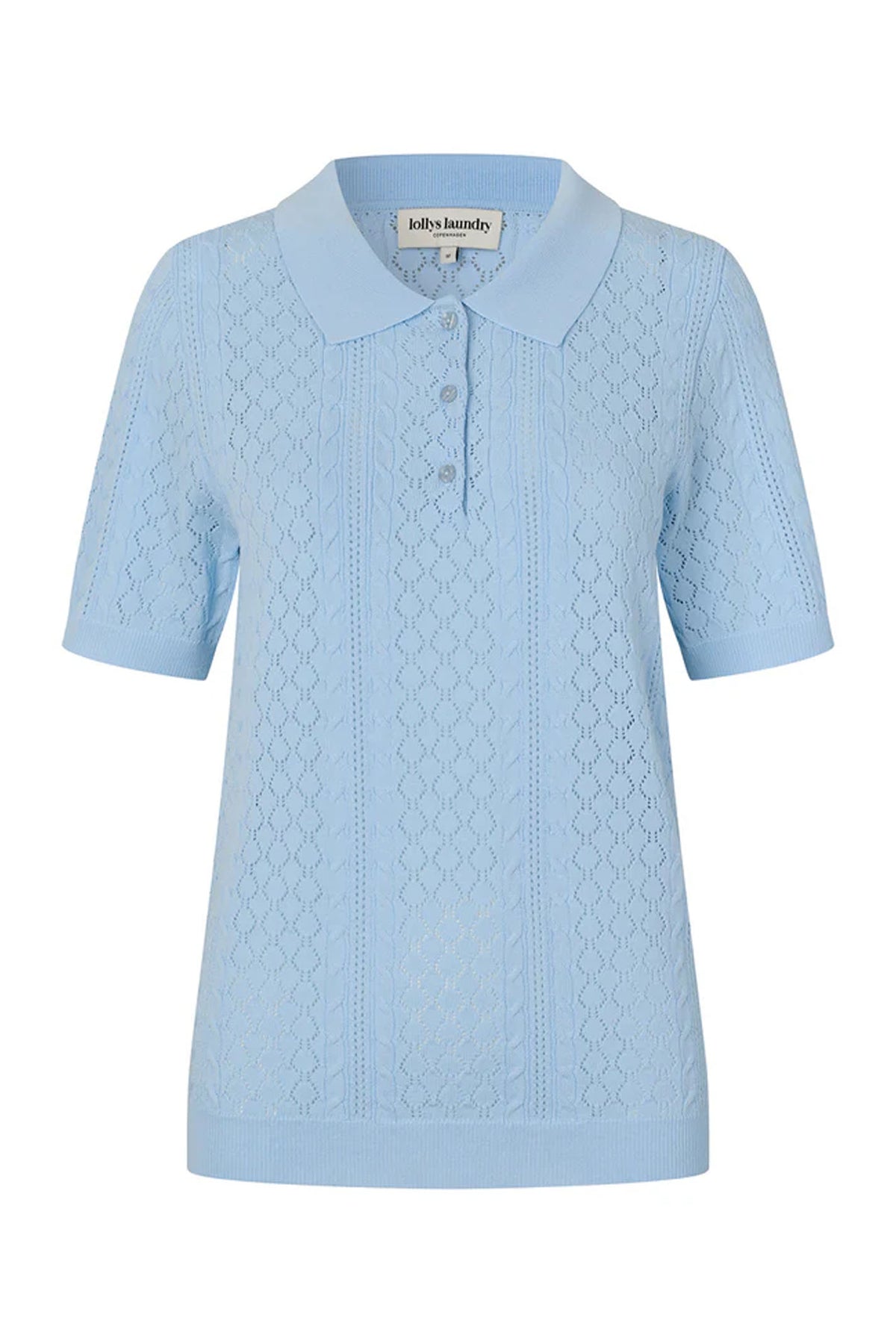 AlaiaLL Polo Knit S/S 22 Light Blue - 26265-5007