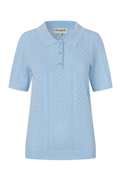 AlaiaLL Polo Knit S/S 22 Light Blue - 26265-5007 Thumbnail