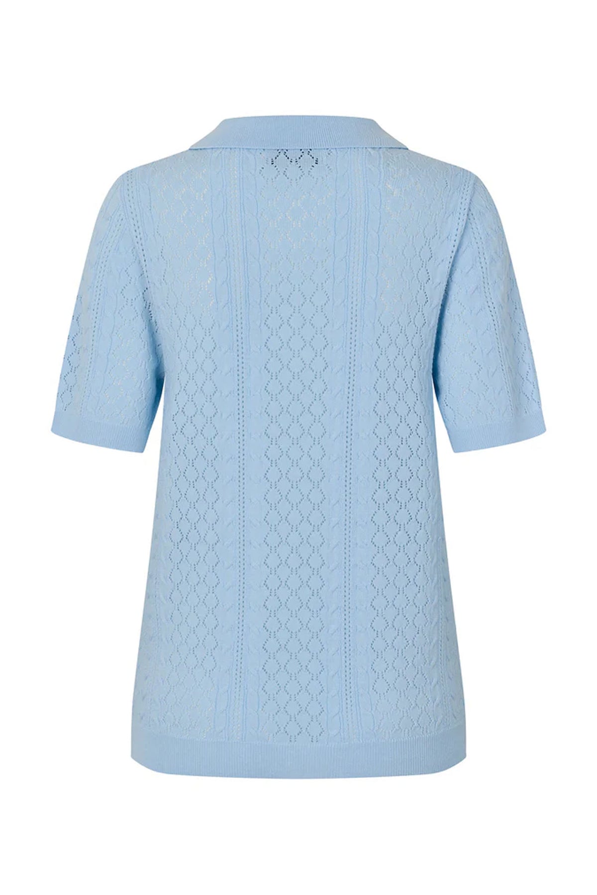 AlaiaLL Polo Knit S/S 22 Light Blue - 26265-5007