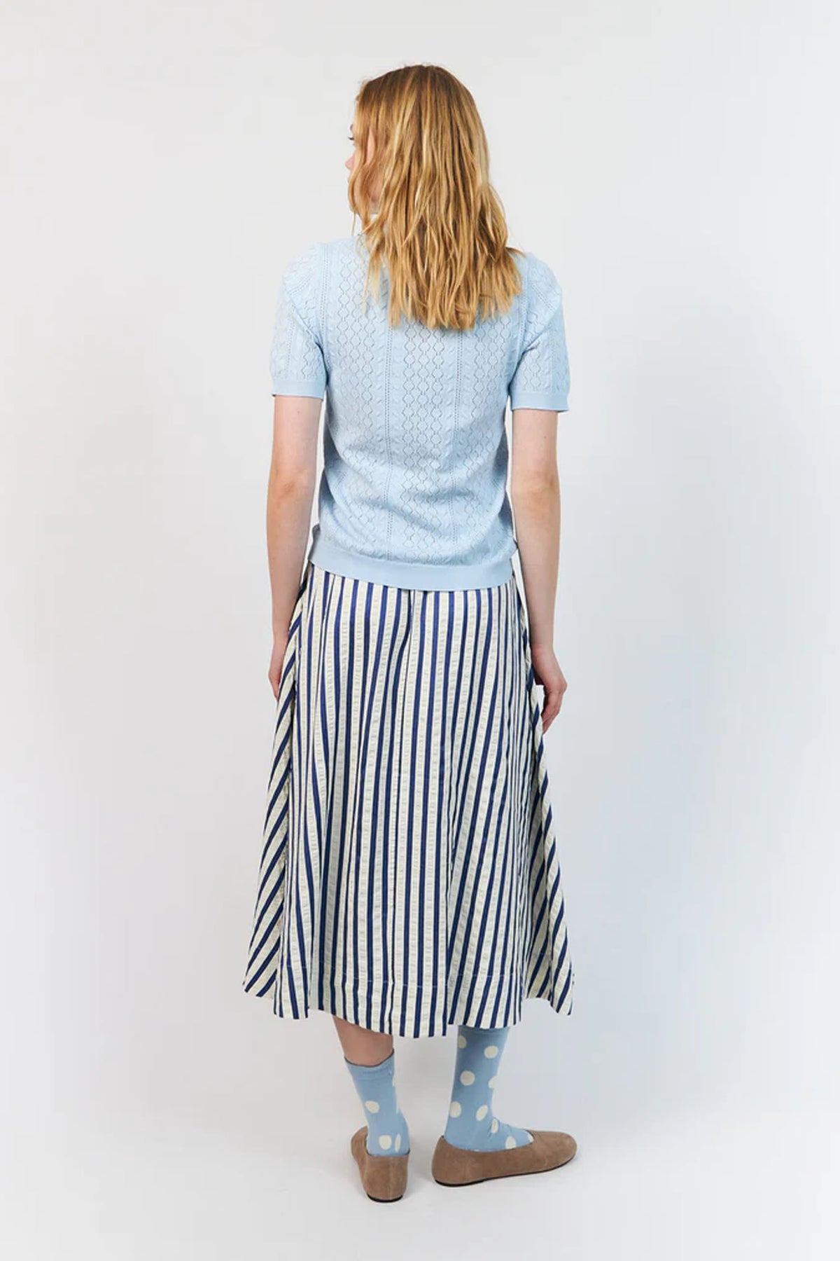 AlaiaLL Polo Knit S/S 22 Light Blue - 26265-5007
