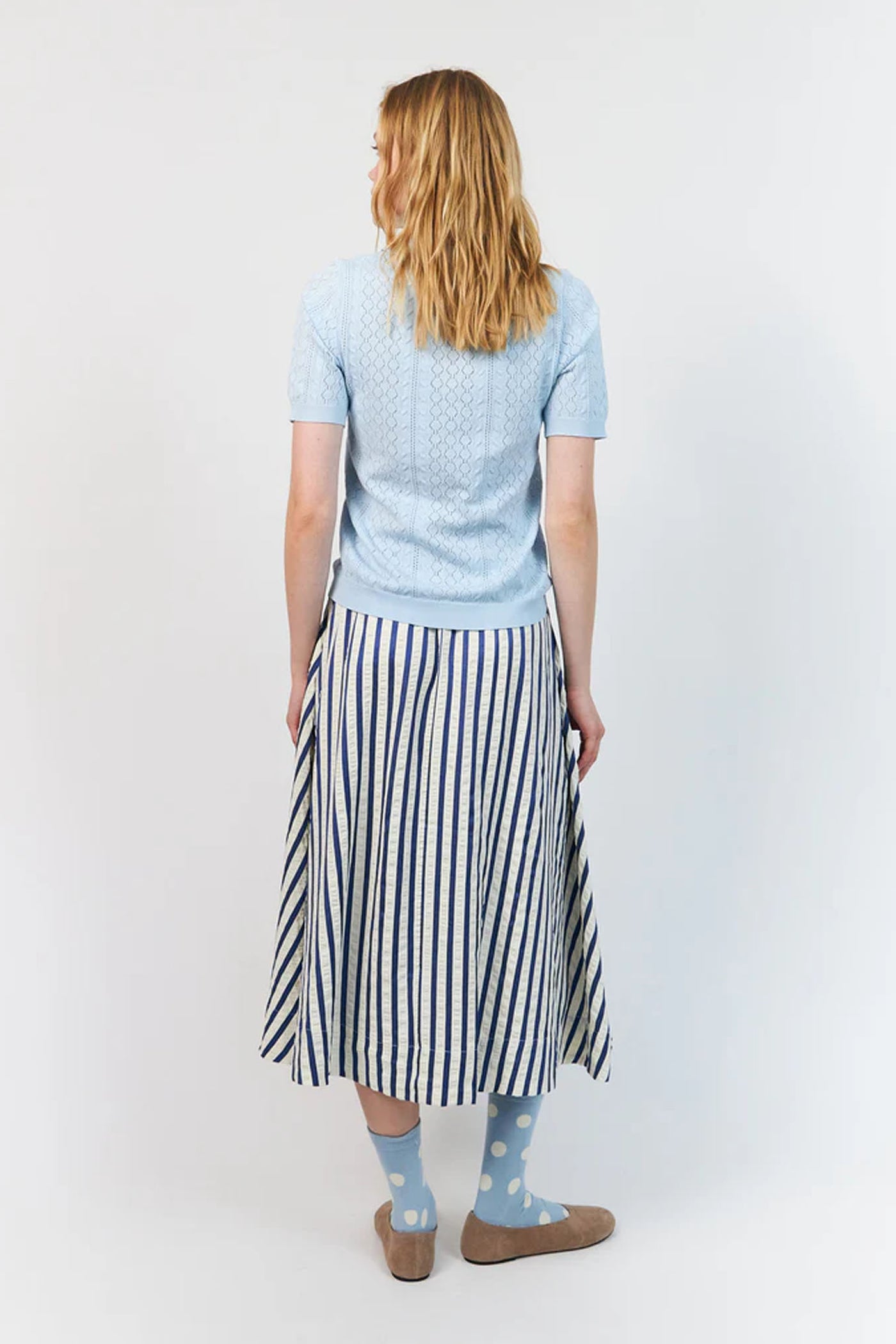 AlaiaLL Polo Knit S/S 22 Light Blue - 26265-5007