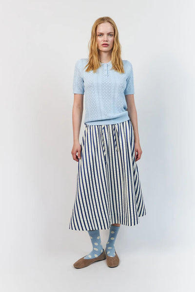 AlaiaLL Polo Knit S/S 22 Light Blue - 26265-5007 Thumbnail