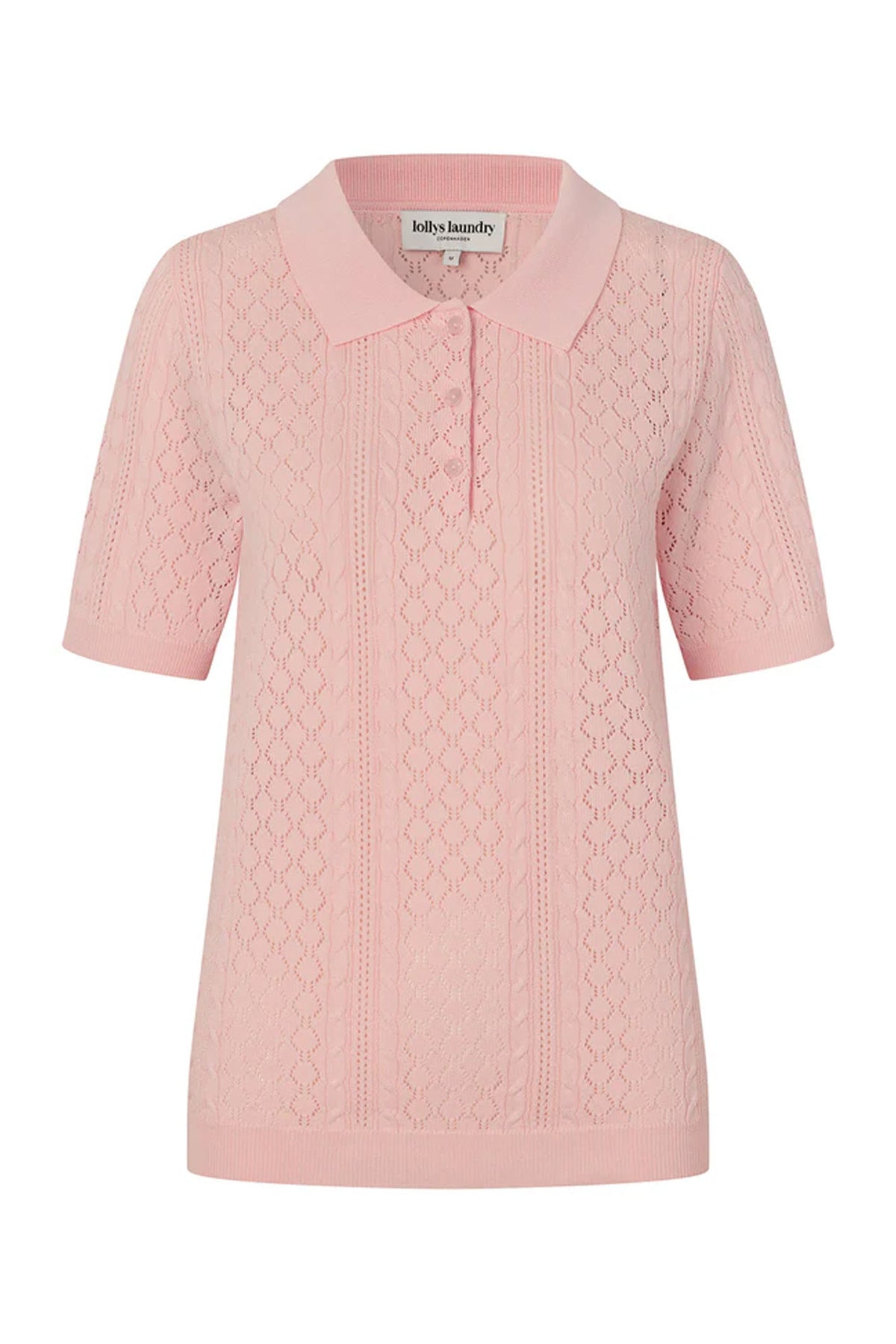 AlaiaLL Polo Knit S/S 84 Light Pink - 26265-5007