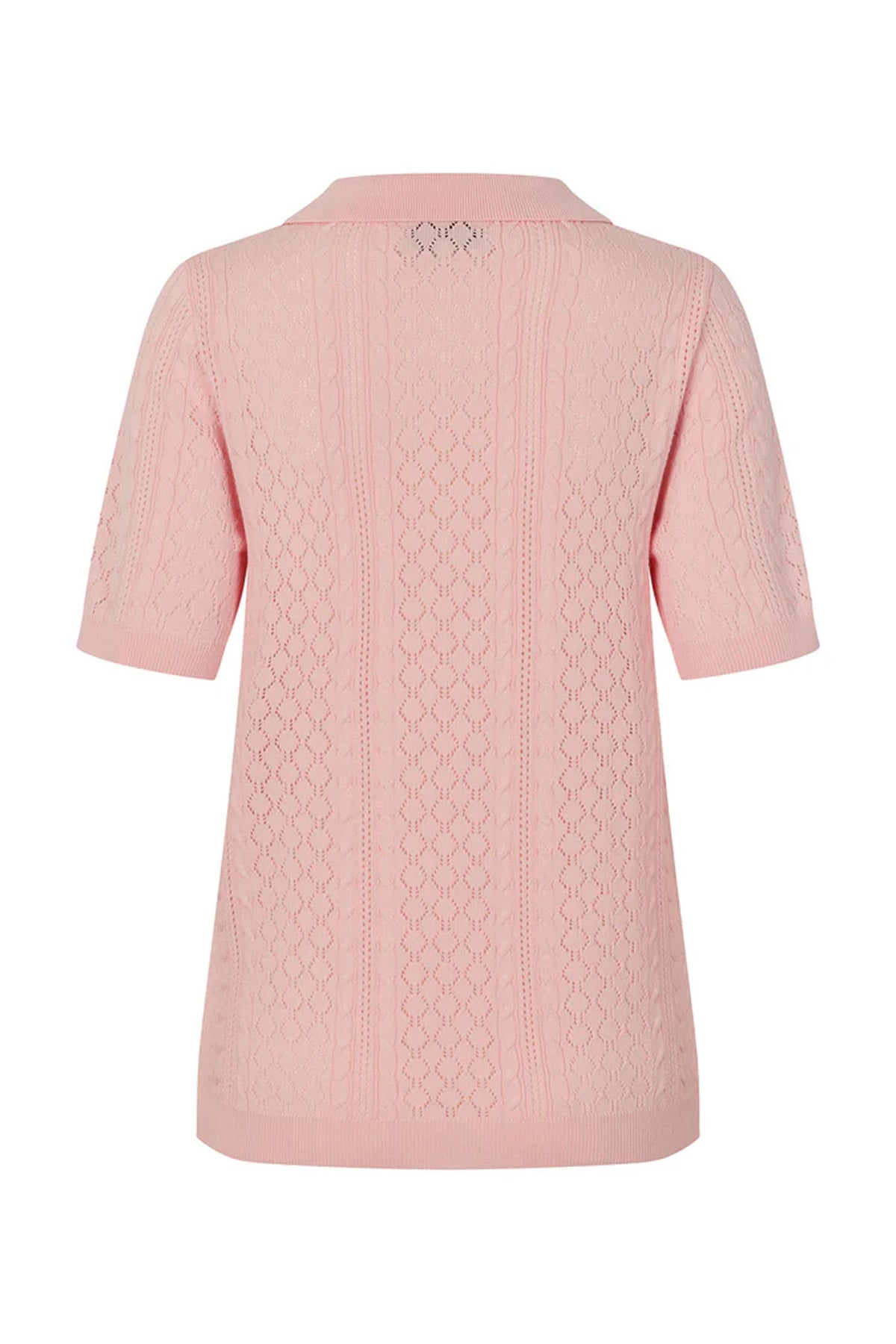 AlaiaLL Polo Knit S/S 84 Light Pink - 26265-5007