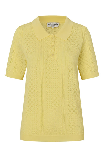 Alaiall Polo Knit S/S Neon Yellow - 26265-5007 Thumbnail