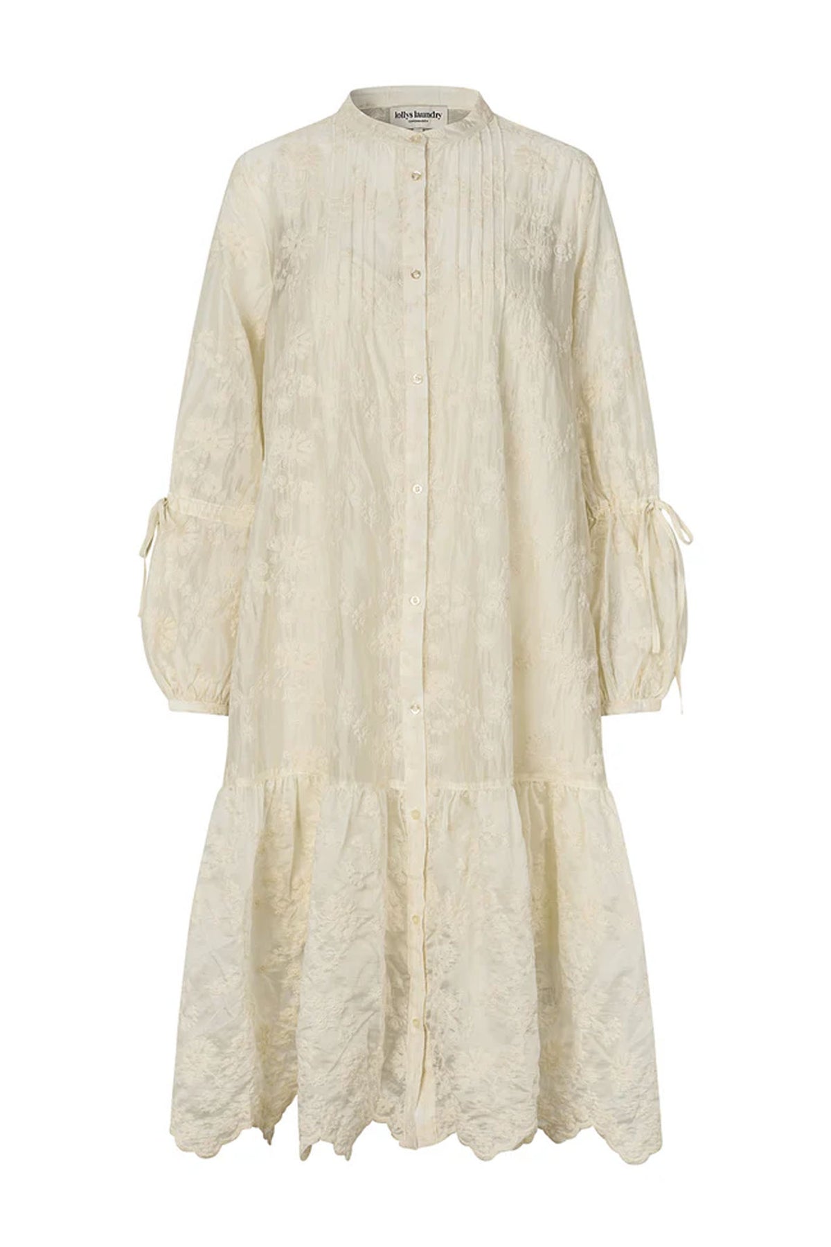 Alannall Maxi Dress Ls Creme - 26246-3010