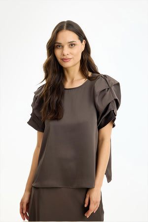 Alexandra blouse Brown - 17157