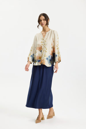 Alexandra skirt DARK BLUE - 17065