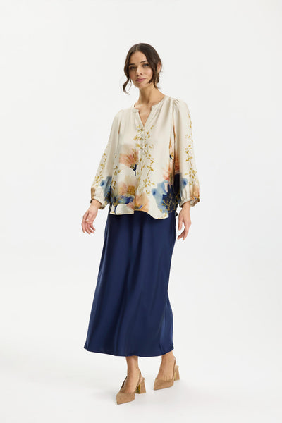 Alexandra skirt DARK BLUE - 17065 Thumbnail