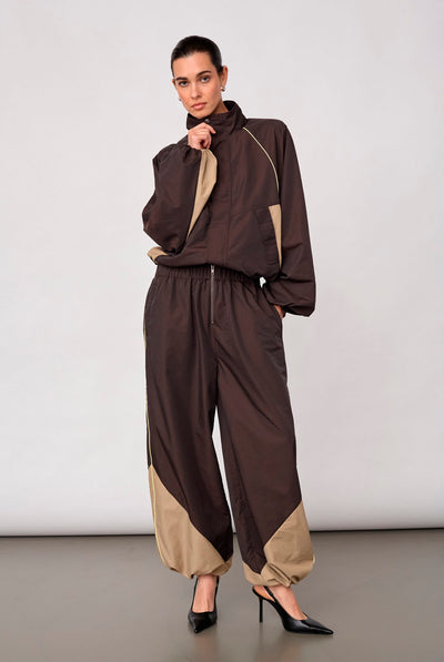 Aloracc Block Jacket Dark brown - 500846 Thumbnail