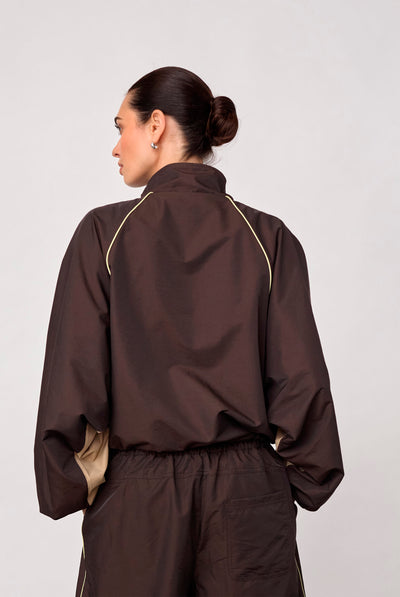 Aloracc Block Jacket Dark brown - 500846 Thumbnail