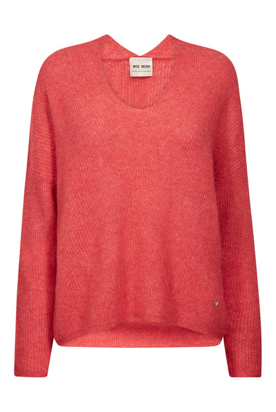 MMThora V-Neck Knit WATERMELON - 153900 Thumbnail
