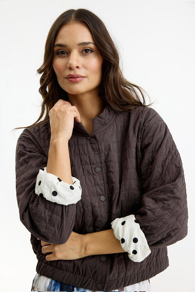 Alina jacket (no engel embroid Brown - 17049 Thumbnail