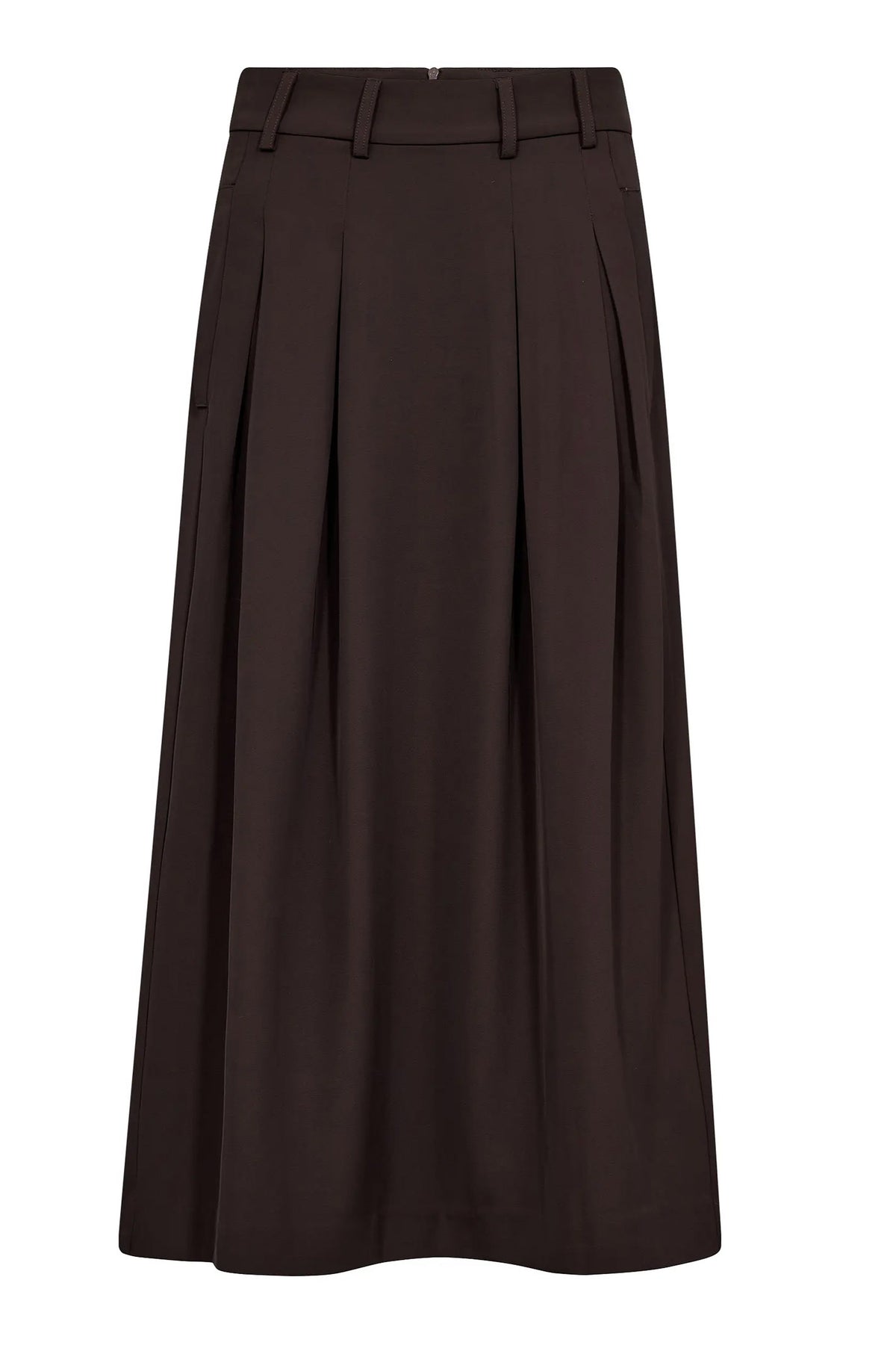 AliniCC Anya Pleat Skirt 20003-Dark Brown - 500182